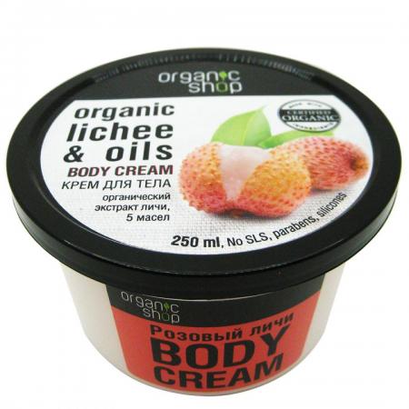 Крем для тела Розовый личи (body cream) Organic Shop | Органик Шоп 250мл
