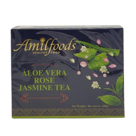 Черный чай с алоэ вера, лепестками розы и жасмином (black tea) Amil | Амил 100г