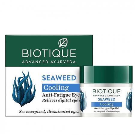 Охлаждающий гель для кожи вокруг глаз с морскими водорослями seaweed cooling anti-fatique eye gel Biotique | Биотик 15г