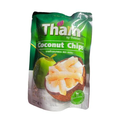 Кокосовые чипсы (coconut chips) Оригинальный вкус Thai Coco | 40г