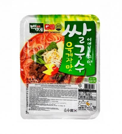 BAEKJE Rice noodle with yukgaejang flavour Лапша быстрого приготовления со вкусом супа юккедян 92г