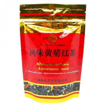 Черный чай с хризантемой и незабудкой (black tea) Небесный Аромат 90г