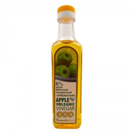 Яблочный уксус натуральный (apple vinegar) 6% Олимпик Фудс 250мл