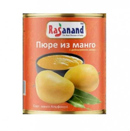 Rasanand Alphonso Mango Pulp Пюре из манrо с добавлением сахара 850г ж/б