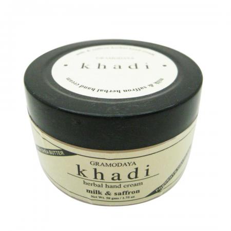 Смягчающий крем для рук с маслом ШИ, молоком и шафраном (hand cream) Khadi | Кади 50г