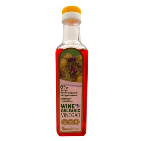 Виноградный уксус натуральный (grape vinegar) 6% Олимпик Фудс 250мл