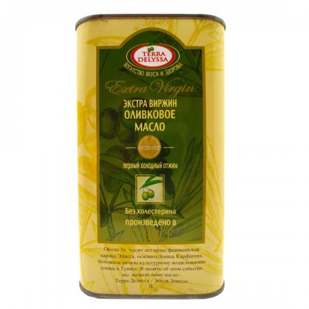 Оливковое масло холодного отжима (Extra virgin olive oil) Terra Delyssa | Терра Делисса 1л