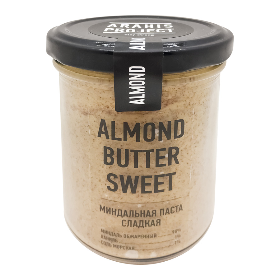 Миндальная паста сладкая (Almond butter sweet) Arahis Project | Арахис Проджект 200г