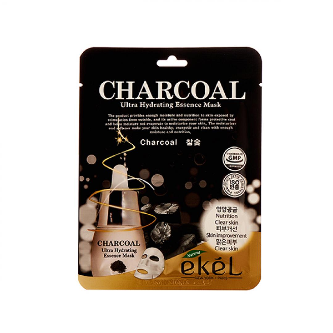 

Тканевая маска для лица c экстрактом древесного угля Charcoal Ultra Hydrating Essence Mask Ekel 25г