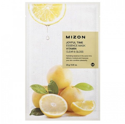 Тканевая маска для лица с витамином С (Joyful time essence mask vitamin C) Mizon | Мизон 23г-1