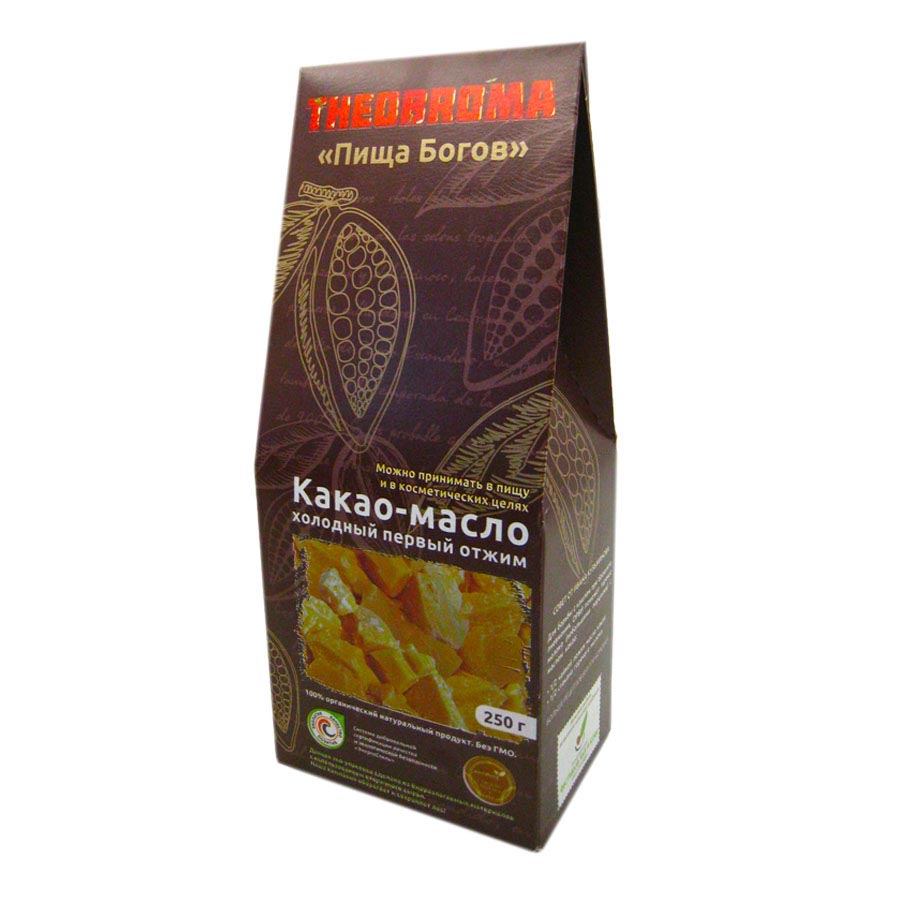 Какао-масло 100% холодного отжима сырое Teobroma | Пища богов 250г