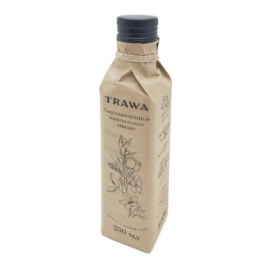 Сыродавленное масло миндальное (almond oil) TRAWA | ТРАВА 250мл