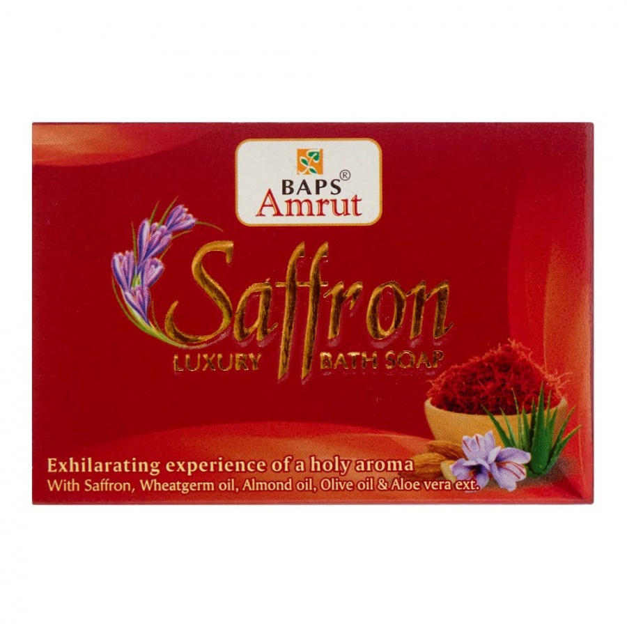 Шафран Люкс банное мыло (Saffron Luxury Bath Soap) Baps Amrut | Бапс Амрут 100г