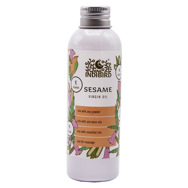 Кунжутное масло холодного отжима (sesame oil virgin) Indibird | Индибёрд 150мл