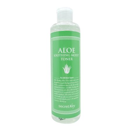 Натуральный увлажняющий тонер для лица с 98% экстрактом алоэ вера (Aloe Soothing Moist Toner) Secret Key | Сикрет Кей  248мл-1