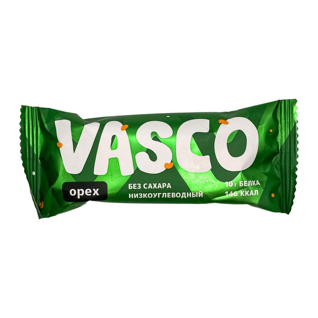 Низкоуглеводный батончик в глазури вкус орех VASCO 40г