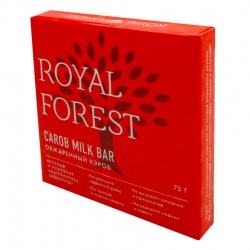 Шоколад из кэроба обжаренного (carob chocolate) Royal Forest | Роял Форест 75г