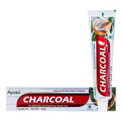 Зубная паста с древесным углем отбеливающая Charcoal Ayusri | Аюсри 100г