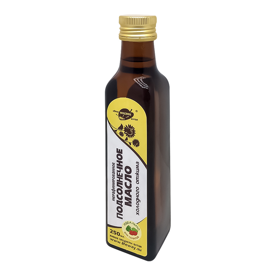 Подсолнечное масло холодного отжима (extra virgin sunflower oil) LifeWay | Образ Жизни 250мл