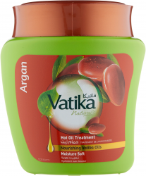 Маска для волос увлажняющая и питательная с маслом арганы (hair mask) Vatika | Ватика 500г