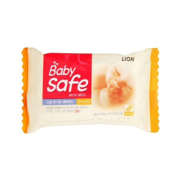 Хозяйственное мыло для стирки детского белья Baby Safe с ароматом акации LION | ЛИОН 190г