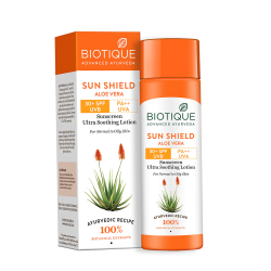 Солнцезащитный лосьон с алоэ вера Sun Shield Aloe Vera 30+Spf Sunscreen Lotion Biotique | Биотик 120мл