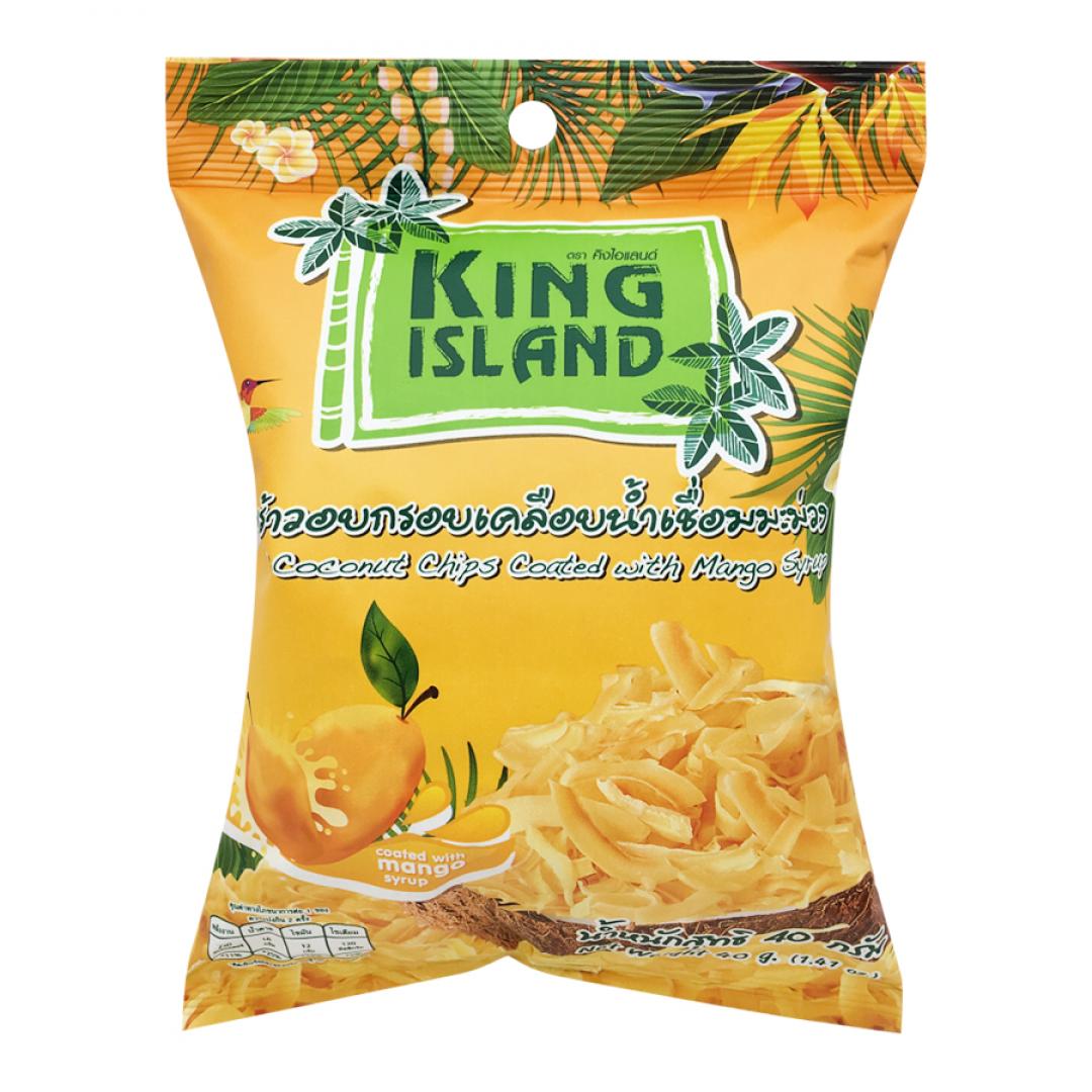 Кокосовые чипсы с манго (coconut chips) King Island | Кинг Айлэнд 40г