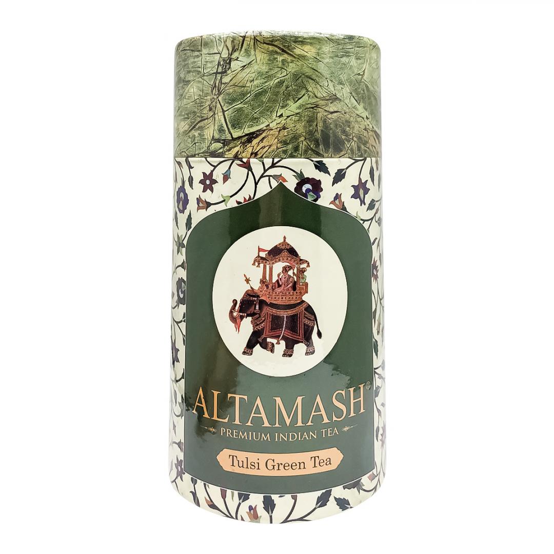 Индийский чай зеленый байховый с тулси (green tea with tulasi) Altamash | Алтамаш 100г