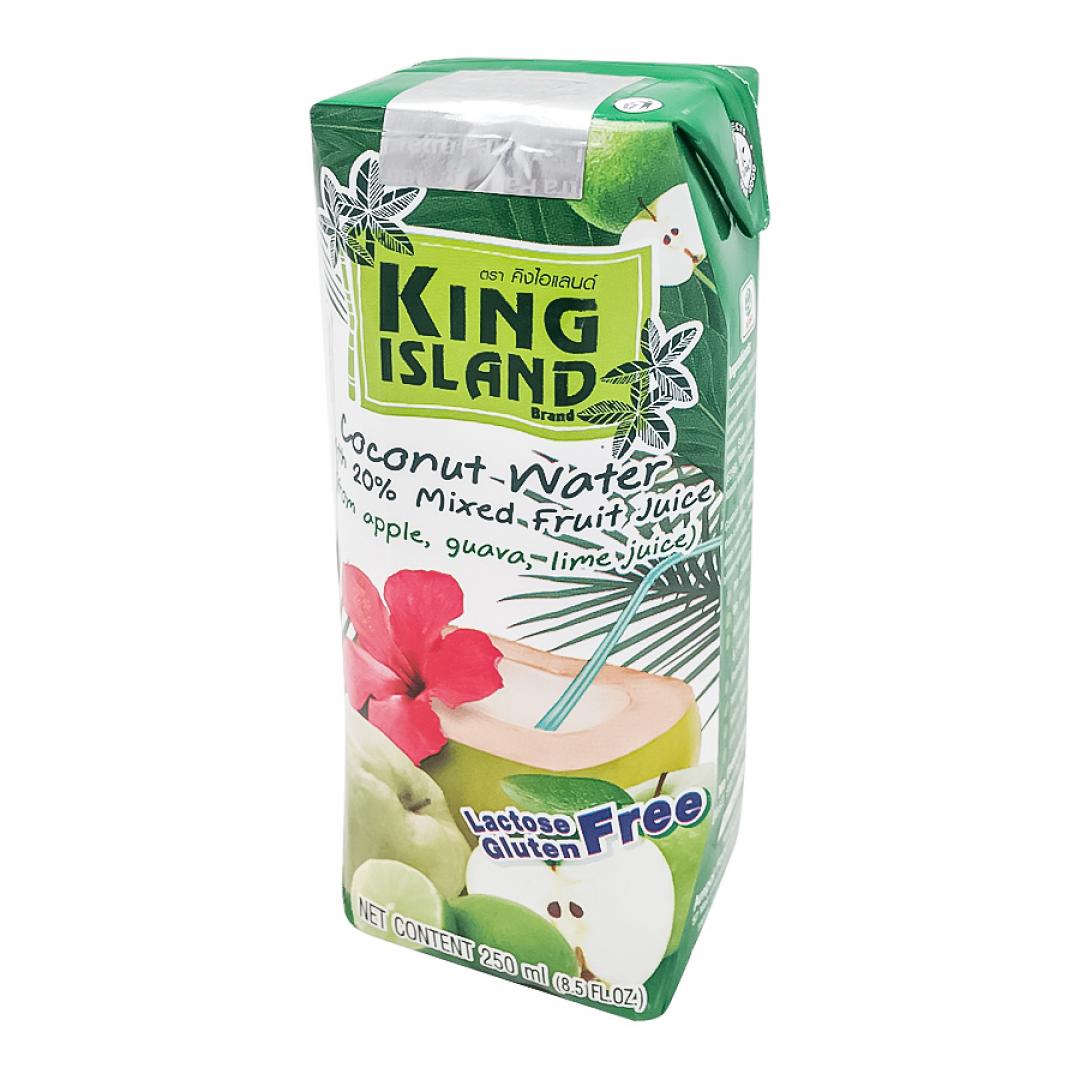 Кокосовая вода с яблоком, лаймом и гуавой (coconut water) King Island | Кинг Айлэнд 250мл