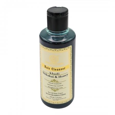 Шампунь-кондиционер для волос Шикакай и мед (shampoo-conditioner) Khadi Natural | Кади Нейчерал 210мл-1