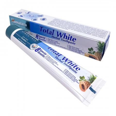Отбеливающая зубная паста (Total white toothpaste) Himalaya | Хималая 50мл-1
