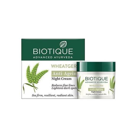 Антивозрастной ночной крем для лица с зародышами пшеницы Wheatgerm Anti-Ageing Night Cream Biotique | Биотик 50г-1