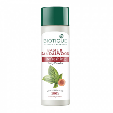 Пудра для тела BASIL & SANDALWOOD Refreshing Body Powder Biotique | Биотик 150г-1
