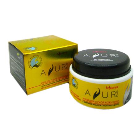 Крем для сухой кожи лица Шафран и масло Сандалового дерева (face cream) Ayur Plus | Аюр Плюс 50г-1
