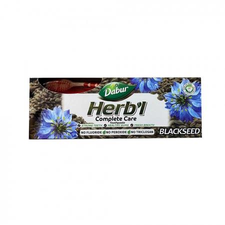 Зубная паста (с экстрактом семян черного тмина) с зубной щеткой (Toothpaste Dabur Herb'l Black Seed) Dabur | Дабур-1