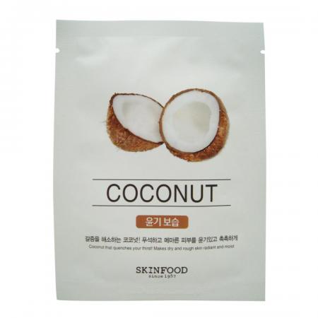 Тканевая маска для лица с экстрактом кокоса (mask sheet) SkinFood | СкинФуд 18мл-1
