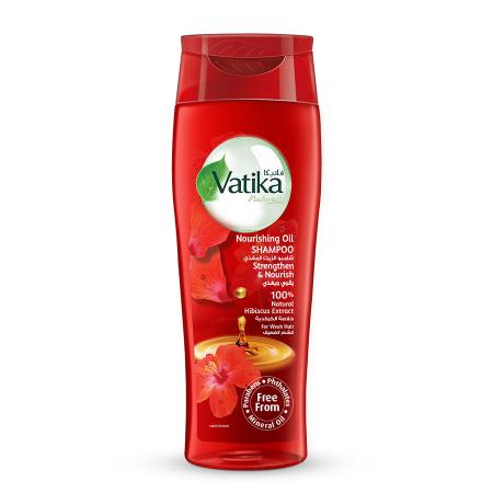 Dabur Vatika Nourishing Oil Shampoo Hibiscus Шампунь для волос против ломкости волос с маслом гибиск-1