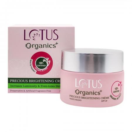 Осветляющий крем для лица с SPF защитой 20 от Lotus Organics +