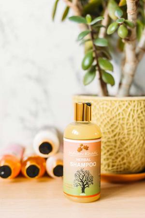 Шампунь для роста волос с шафраном и базиликом (shampoo) Indian Khadi | Индиан Кади 300мл-3