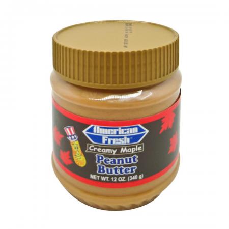 Арахисовая паста кремовая с кленовым сиропом (peanut butter) American Fresh | Американ Фреш 340г-1