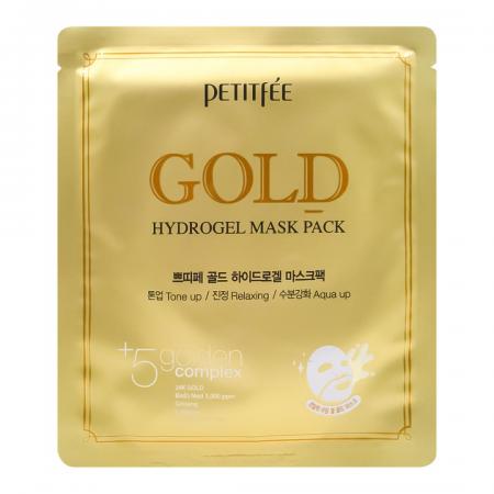 Гидрогелевая маска для лица с золотым комплексом (hydrogel mask) Petitfee | Петитфи 32г-1