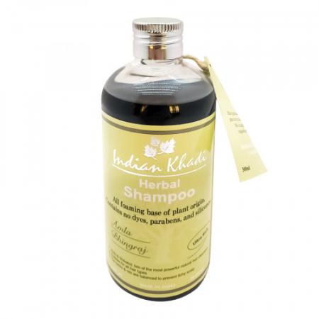 Восстанавливающий шампунь с амлой и белой эклиптой (shampoo) Indian Khadi | Индиан Кади 300мл-2