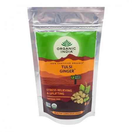Чай Тулси с имбирем (tulasi tea with ginger) Organic India | Органик Индия 100г-1