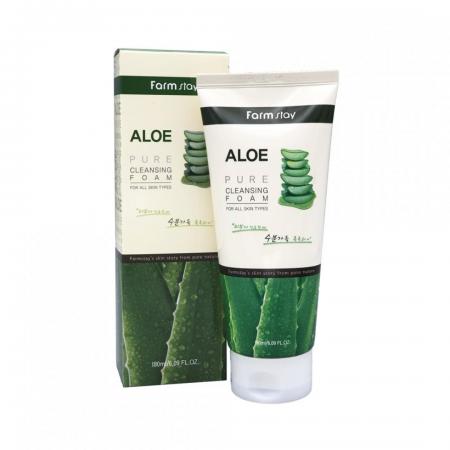 Пенка для умывания с экстрактом алоэ (Aloe pure cleansing foam) Farm Stay | Фарм Стэй 180мл-1