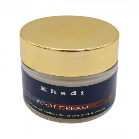 Смягчающий крем для ног с маслом Ши, жасмином и зеленым чаем (foot cream) Khadi India | Кади Индиа 50г-1