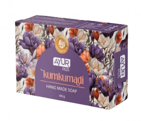 Мыло ручной работы кумкумади Аюр Плюс | AYUR PLUS Hand made soap kumkumadi 100g