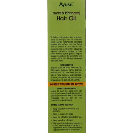 Масло для волос Амла Бринградж (Herbal Hair Oil Amla&Bhringraj) Ayusri | Аюсри 200 мл-2
