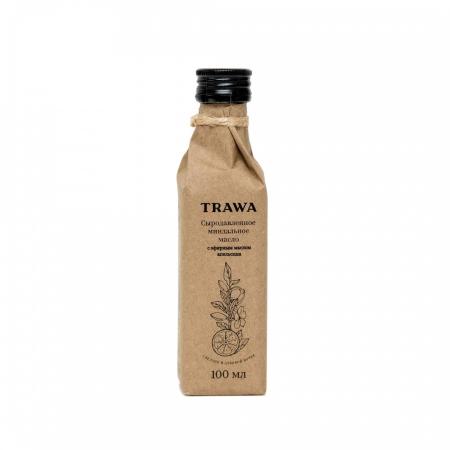 Масло миндальное сыродавленное с эфирами апельсина бутылка TRAWA | ТРАВА 100мл-1