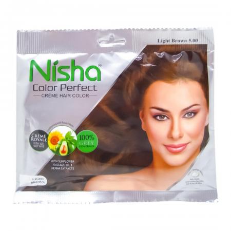 Краска для волос на основе хны светло-коричневая (hair dye) Nisha | Ниша 50г