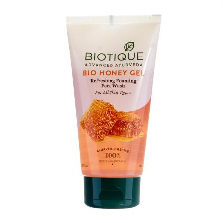Увлажняющий гель для умывания с мёдом (HONEY GEL REFRESHING FOAMING FACE WASH) Biotique | Биотик 150мл-1